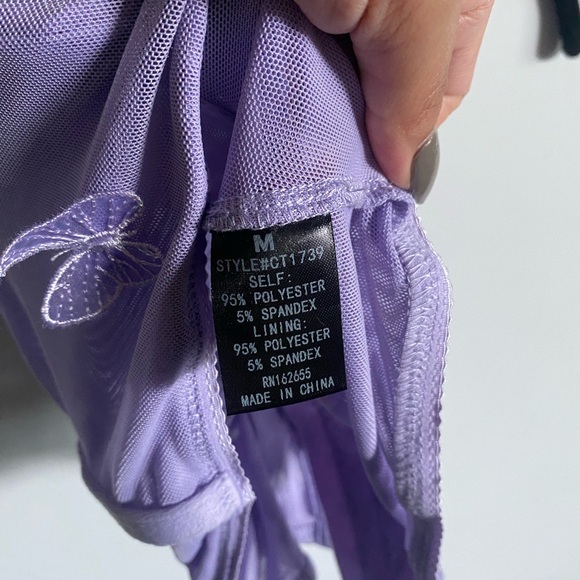Purple butterfly corset top - Picture 4 of 5